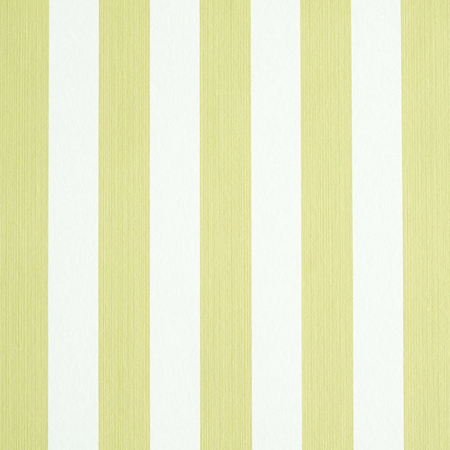 Edwin Stripe Medium wallpaper in citron yellow and white, classic vertical stripe pattern by Schumacher