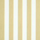 Edwin Stripe Medium wallpaper in Sand by Schumacher, classic vertical stripe wallcovering in a neutral colorway