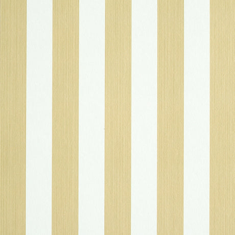 Edwin Stripe Medium wallpaper in Sand by Schumacher, classic vertical stripe wallcovering in a neutral colorway