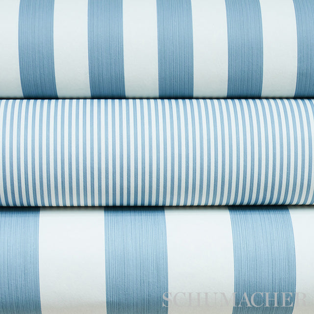 Edwin Stripe Wide Slate by Schumacher Classic Wide Stripe Wallpaper – Schumacher 5011905
