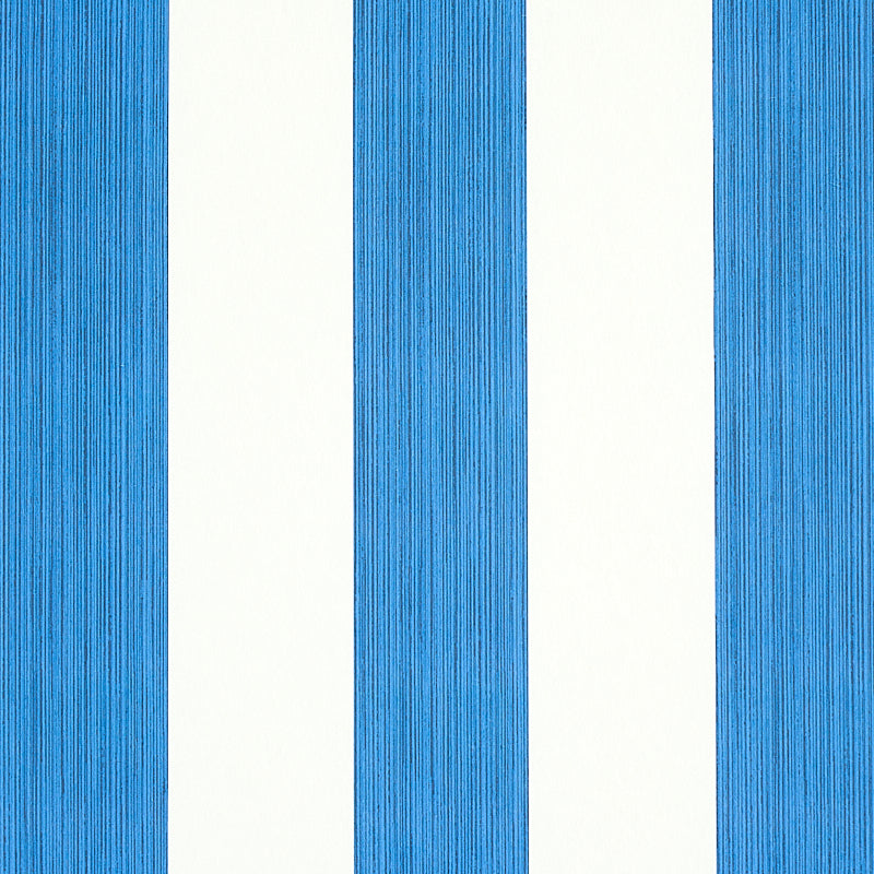 Edwin Stripe Wide navy blue and white wide stripe wallpaper by Schumacher