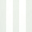 Edwin Stripe Wide wallpaper in Birch by Schumacher, featuring wide vertical stripes in a neutral colorway, shown in a styled interior and close-up views.