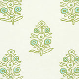 Aditi Green by Schumacher Petite Stylized Floral Wallpaper – Jacaranda Collection 5011931