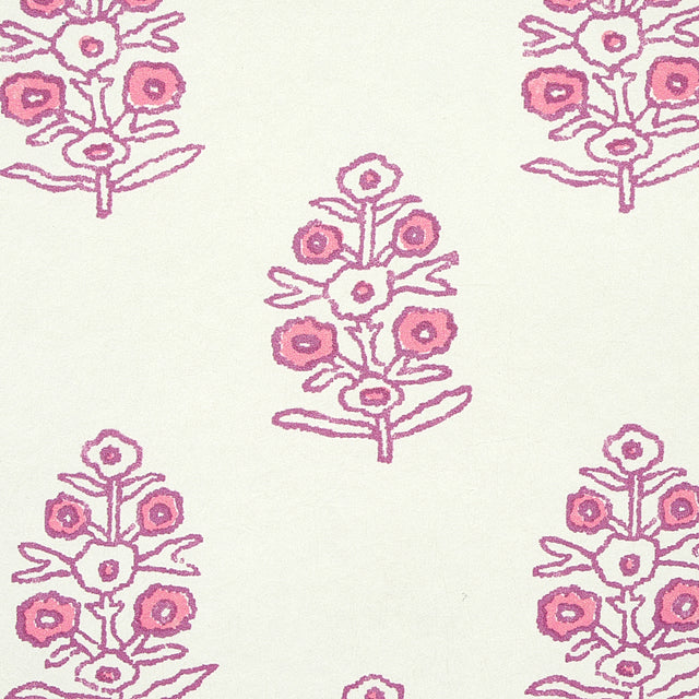 Aditi Pink by Schumacher Petite Stylized Floral Wallpaper – Jacaranda Collection 5011932