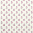 Aditi Pink by Schumacher, a petite stylized floral wallpaper with hand-blocked print effect on a light background.
