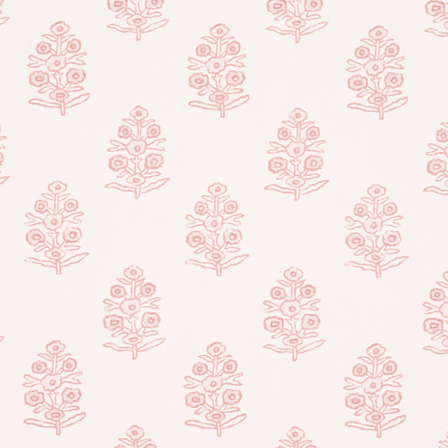 Aditi Blush by Schumacher Petite Stylized Floral Wallpaper – Jacaranda Collection 5011935