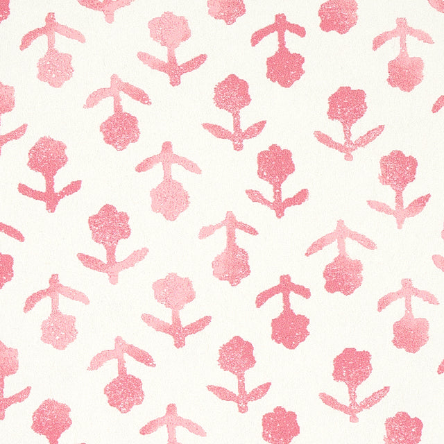 Beatriz Pink Floral Wallpaper by Schumacher – Jacaranda Collection 5011940
