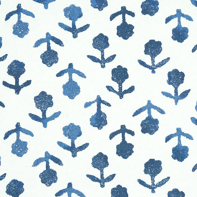 Beatriz Indigo by Schumacher Jacaranda Collection Floral Wallpaper – Schumacher 5011941