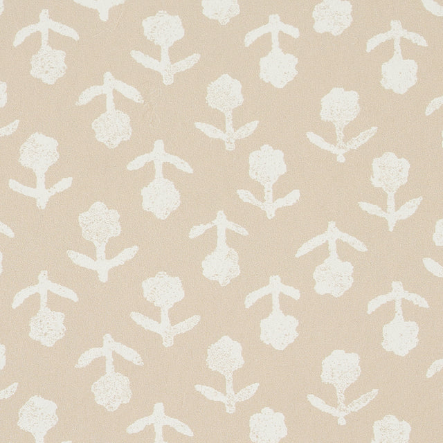 Beatriz Natural by Schumacher Delicate Floral Wallpaper – Jacaranda Collection 5011942