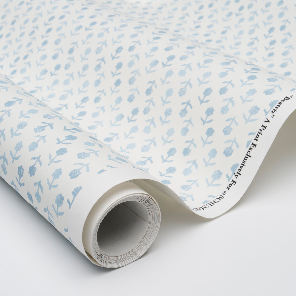 Beatriz Sky by Schumacher Delicate Blue Floral Wallpaper – Jacaranda Collection 5011943