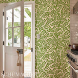 TEMPLE GARDEN II Green Botanical Wallpaper by Schumacher – 5011960