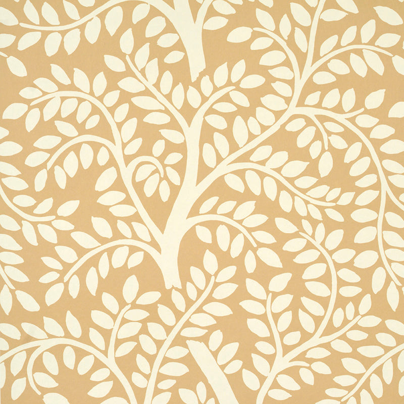 Temple Garden II Sand Botanical Wallpaper – Schumacher 5011961