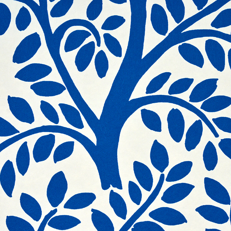 TEMPLE GARDEN II Blue Botanical Wallpaper by Schumacher – 5011962