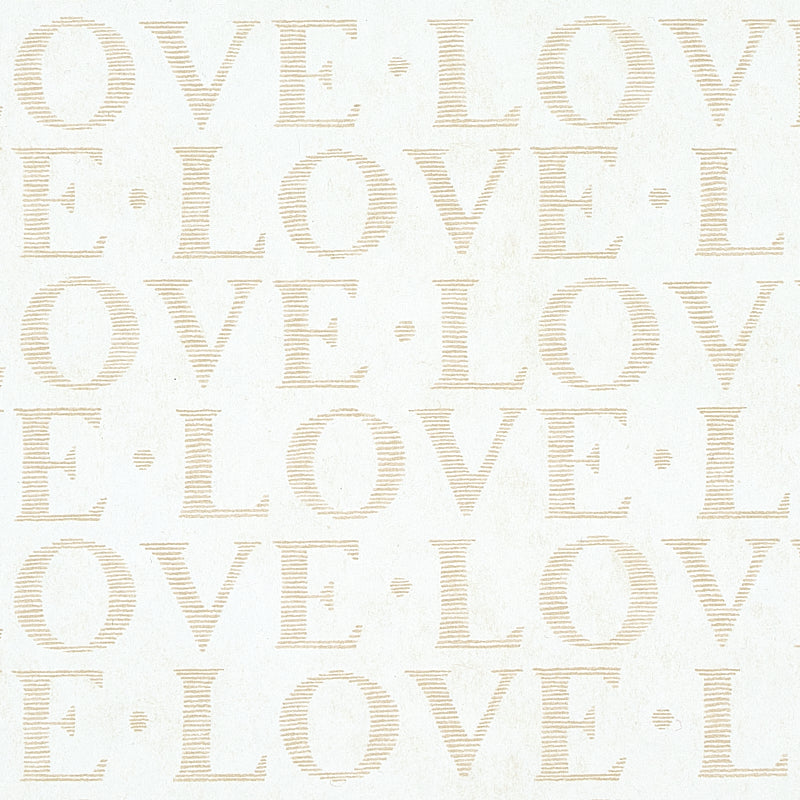 A LOVE SUPREME Neutral by Schumacher Modern LOVE Motif Wallpaper – Schumacher 5011970SAM