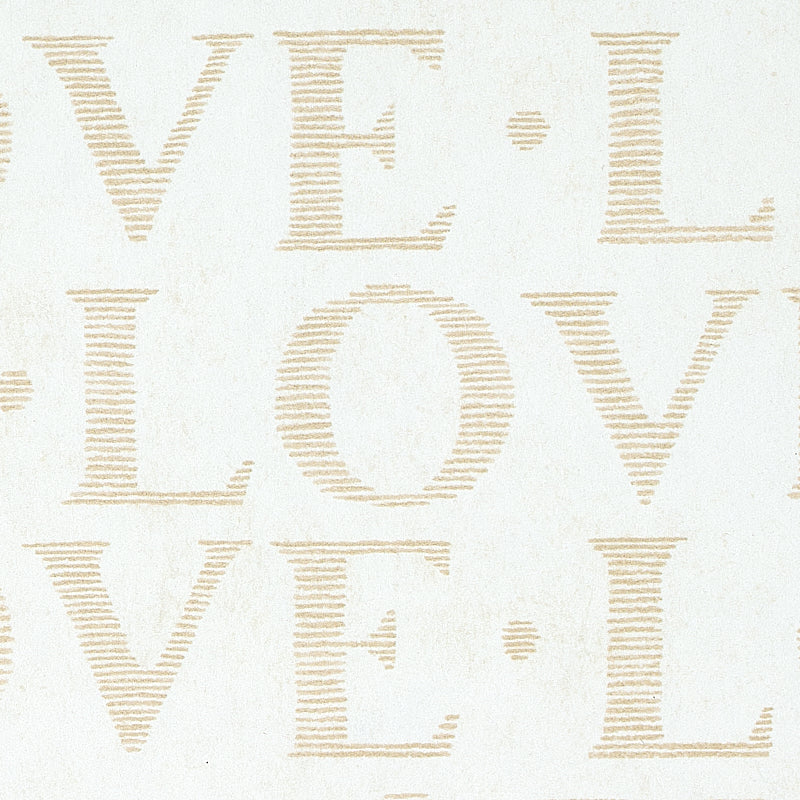 A LOVE SUPREME Neutral by Schumacher Modern LOVE Motif Wallpaper – Schumacher 5011970SAM