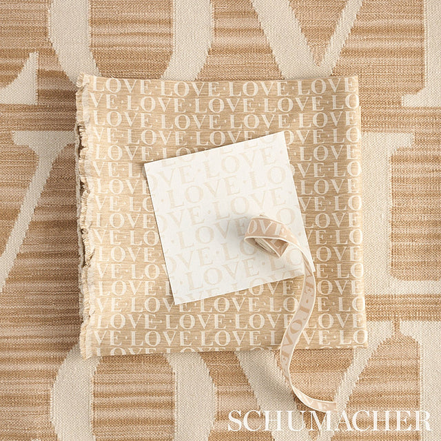 A LOVE SUPREME Neutral by Schumacher Modern LOVE Motif Wallpaper – Schumacher 5011970