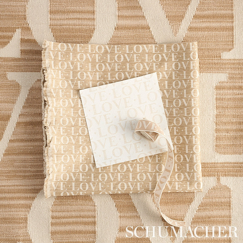 A LOVE SUPREME Neutral by Schumacher Modern LOVE Motif Wallpaper – Schumacher 5011970SAM