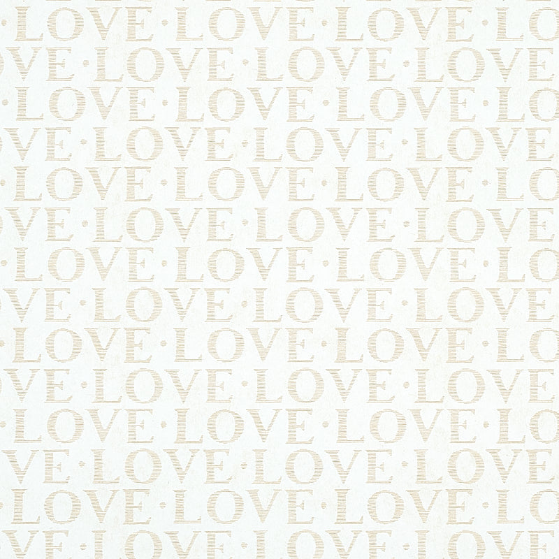 A LOVE SUPREME Neutral by Schumacher Modern LOVE Motif Wallpaper – Schumacher 5011970SAM