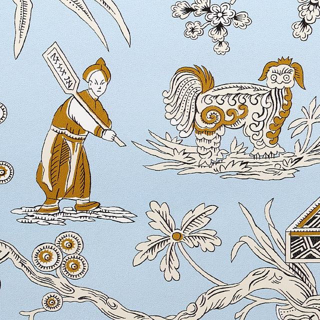 MATSUDANA Blue Chinoiserie Wallpaper by Schumacher – 5011991