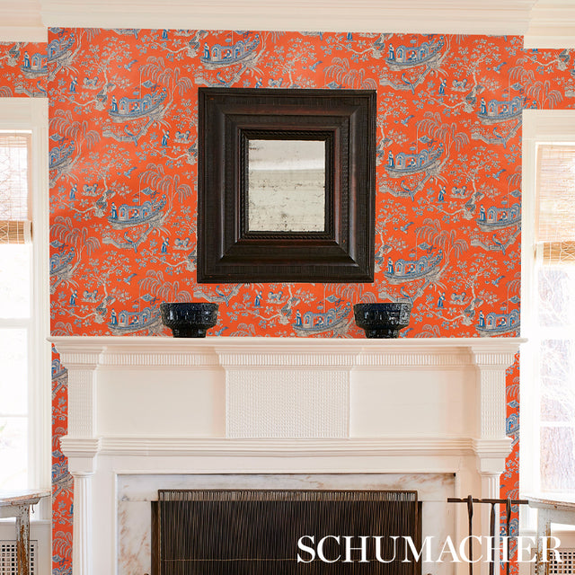 MATSUDANA Blue Chinoiserie Wallpaper by Schumacher – 5011991
