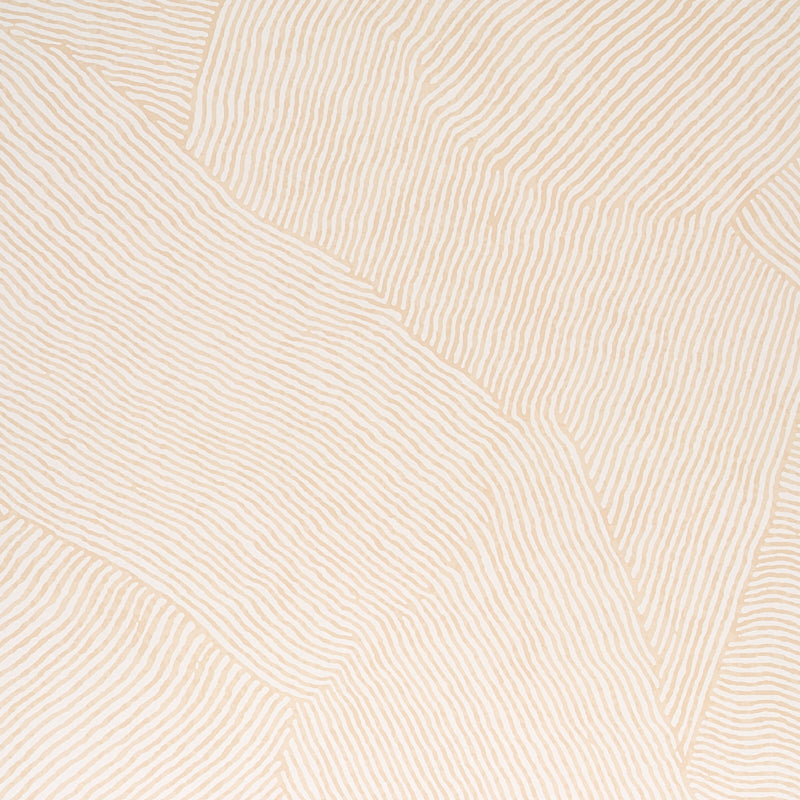 Burnett wallpaper in Natural from Schumacher's Natura collection, featuring abstract painterly brushstrokes in a neutral colorway.