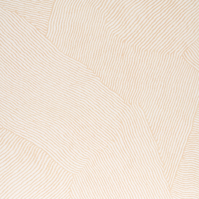 Burnett wallpaper in Natural from Schumacher's Natura collection, featuring abstract painterly brushstrokes in a neutral colorway.