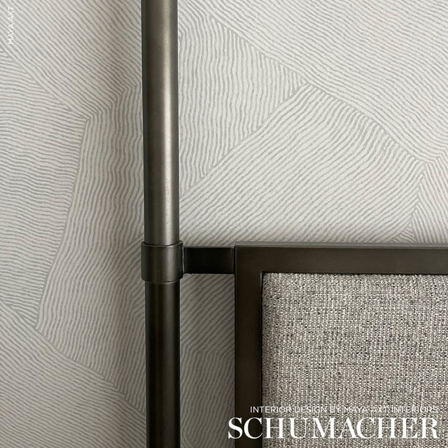 Burnett Stone by Schumacher Abstract Wave Wallcovering – Schumacher 5012002