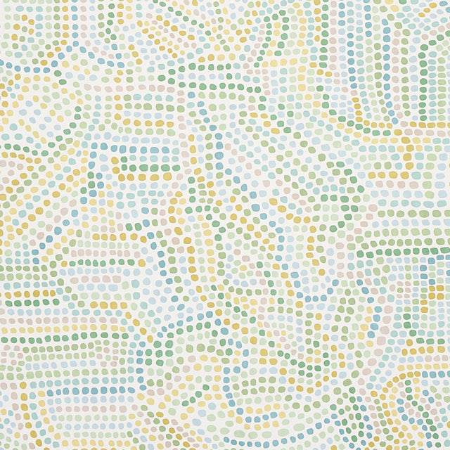 Galina Citron by Schumacher Abstract Mosaic Dot Wallpaper – Schumacher 5012021