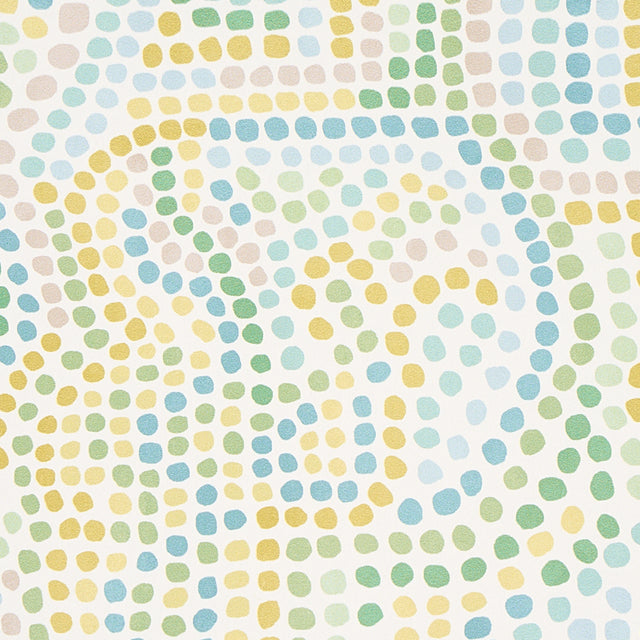Galina Citron by Schumacher Abstract Mosaic Dot Wallpaper – Schumacher 5012021