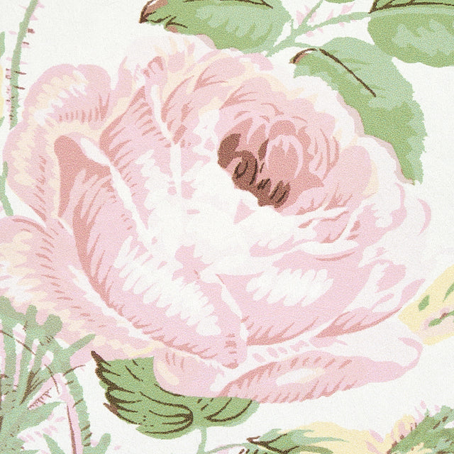 Loudon Rose Blush by Schumacher Romantic Floral Wallpaper – Schumacher 5012031
