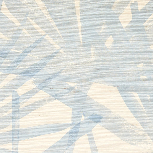 Sunlit Palm Sisal Chambray by Schumacher Dreamy Watercolor Palm Wallpaper – Schumacher 5012040
