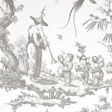 Shengyou Toile Driftwood by Schumacher Chinoiserie Scenic Wallpaper – Schumacher 5012050