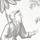 Shengyou Toile Driftwood by Schumacher Chinoiserie Scenic Wallpaper – Schumacher 5012050