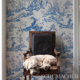 Shengyou Toile Driftwood by Schumacher Chinoiserie Scenic Wallpaper – Schumacher 5012050