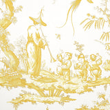 Shengyou Toile Yellow by Schumacher 18th-Century Toile Wallpaper – Schumacher 5012051
