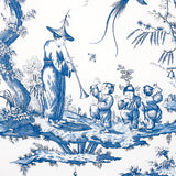 Shengyou Toile Blue Scenic Toile Wallpaper by Schumacher – 5012052