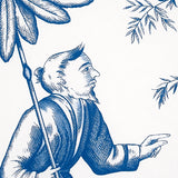 Shengyou Toile Blue Scenic Toile Wallpaper by Schumacher – 5012052