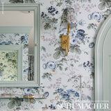Salisbury Celadon Floral Wallpaper by Schumacher – 5012060
