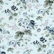 Salisbury Celadon floral wallpaper by Schumacher, featuring a vintage-inspired botanical pattern in blue and green hues.