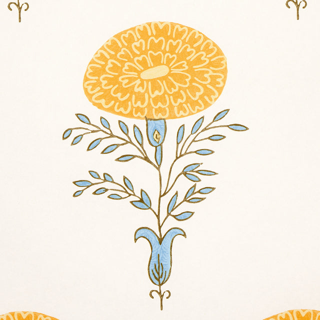 Marigold Yellow by Molly Mahon Floral Wallpaper – Schumacher 5012071