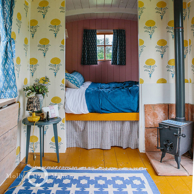 Marigold Yellow by Molly Mahon Floral Wallpaper – Schumacher 5012071