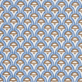 Abelino Blue & Brown Art Deco Geometric Wallpaper – Schumacher 5012081SAM