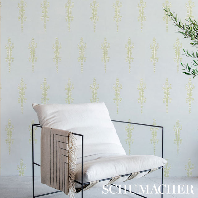 Baracoa Mineral by Schumacher Graphic Gecko Scenic Wallpaper – Schumacher 5012100