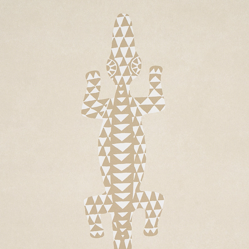 Baracoa Neutral by Schumacher Graphic Gecko Wallpaper – Copacabana Collection 5012101