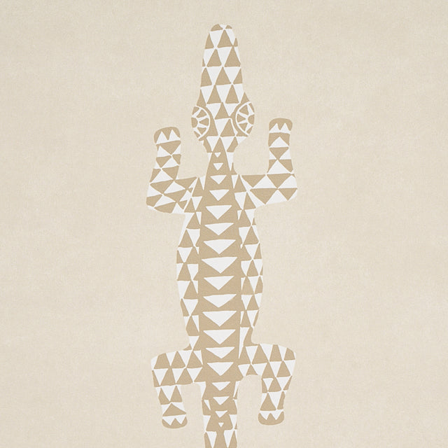 Baracoa Neutral by Schumacher Graphic Gecko Wallpaper – Copacabana Collection 5012101