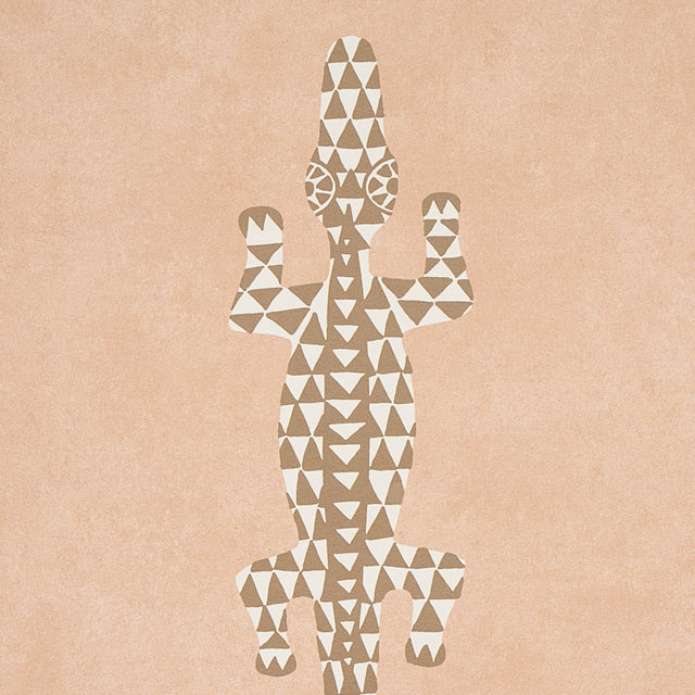 Baracoa Terracotta by Schumacher Graphic Gecko Wallpaper – Copacabana Collection 5012102