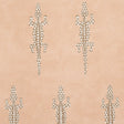 Baracoa terracotta wallpaper with graphic climbing geckos and mottled stucco-like texture by Schumacher