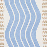 Sina Stripe Blue Art Deco Wave Stripe Wallpaper – Schumacher 5012122