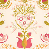 Orla Panel Magenta Folkloric Floral Wallcovering – Schumacher 5012150
