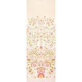 Orla Panel wallcovering in magenta with intricate folkloric floral and vine patterns by Schumacher.